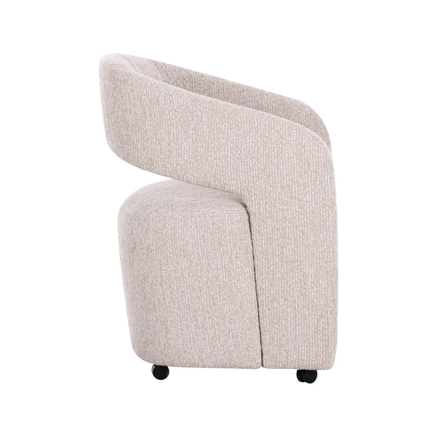 Essstuhl Vixen mit Rollen in natural linear von Richmond Interiors – Bild 3