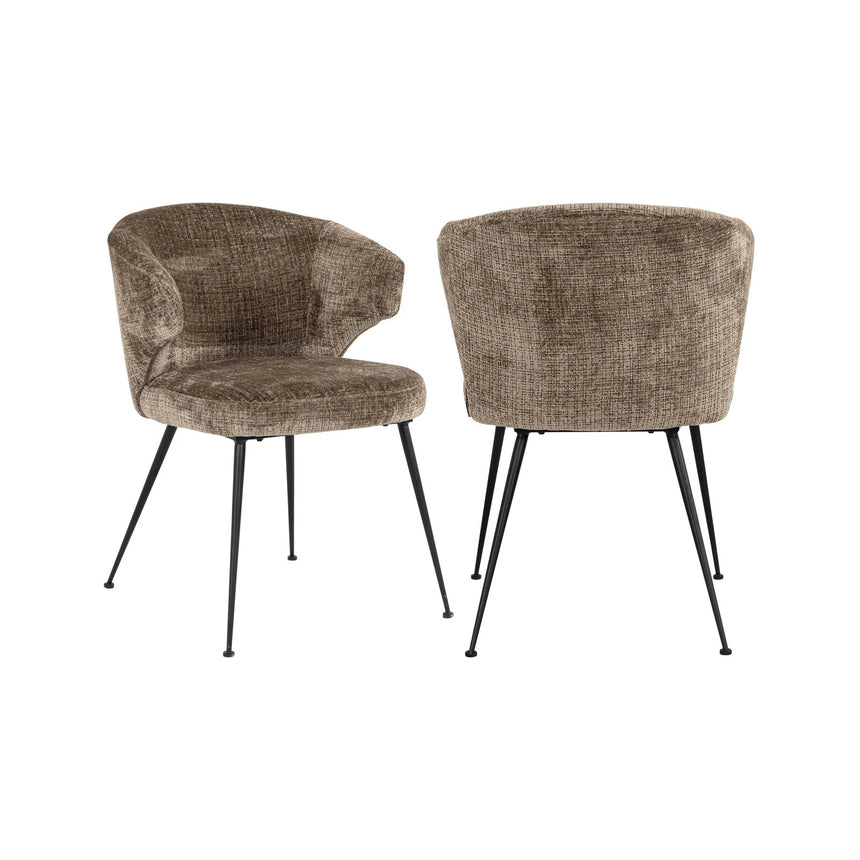 Essstuhl Xandra mit flammhemmendem Bezug in niagara stone, 59x67x80 cm von Richmond Interiors – Bild 1