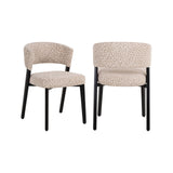 Essstuhl Zeno in beige leopard, 51x59x78 cm von Richmond Interiors – Bild 1