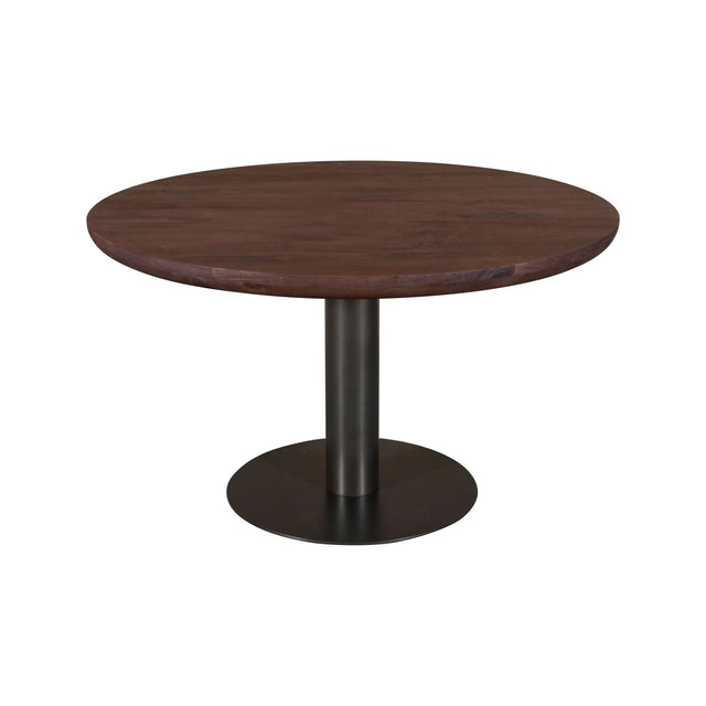 Esstisch Baldwin aus Mangoholz und Eisen in spicebrown, 130x130x76 cm von Richmond Interiors – Bild 1