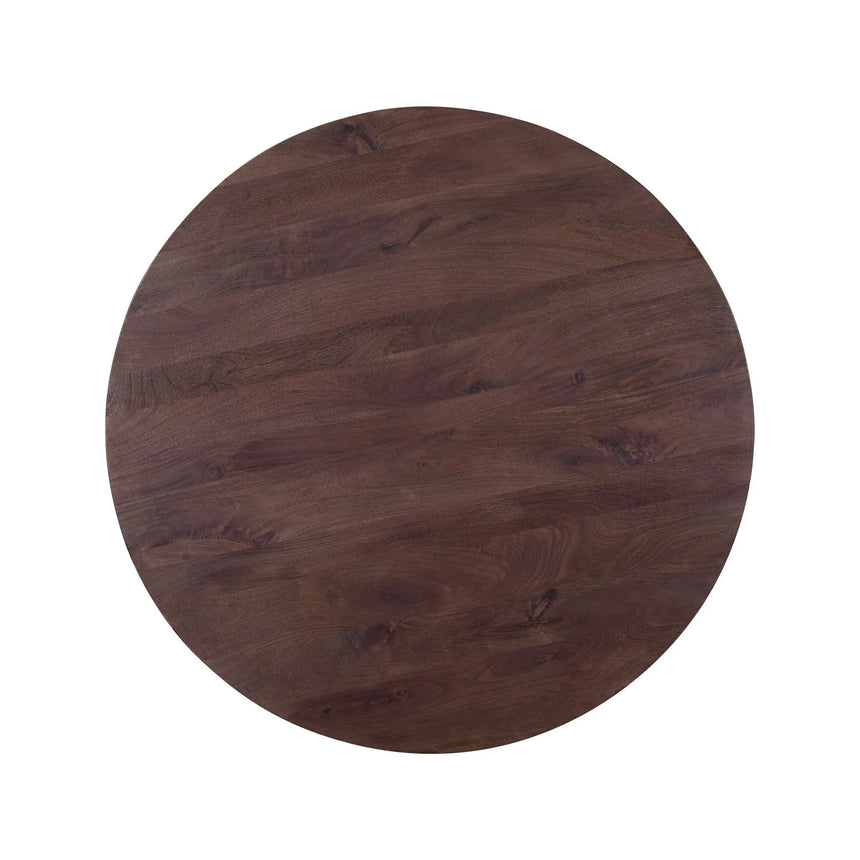 Esstisch Baldwin aus Mangoholz und Eisen in spicebrown, 130x130x76 cm von Richmond Interiors – Bild 3
