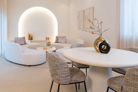 Esstisch Bloomstone in weiß, 130x130x76 cm von Richmond Interiors – Produktbild 10