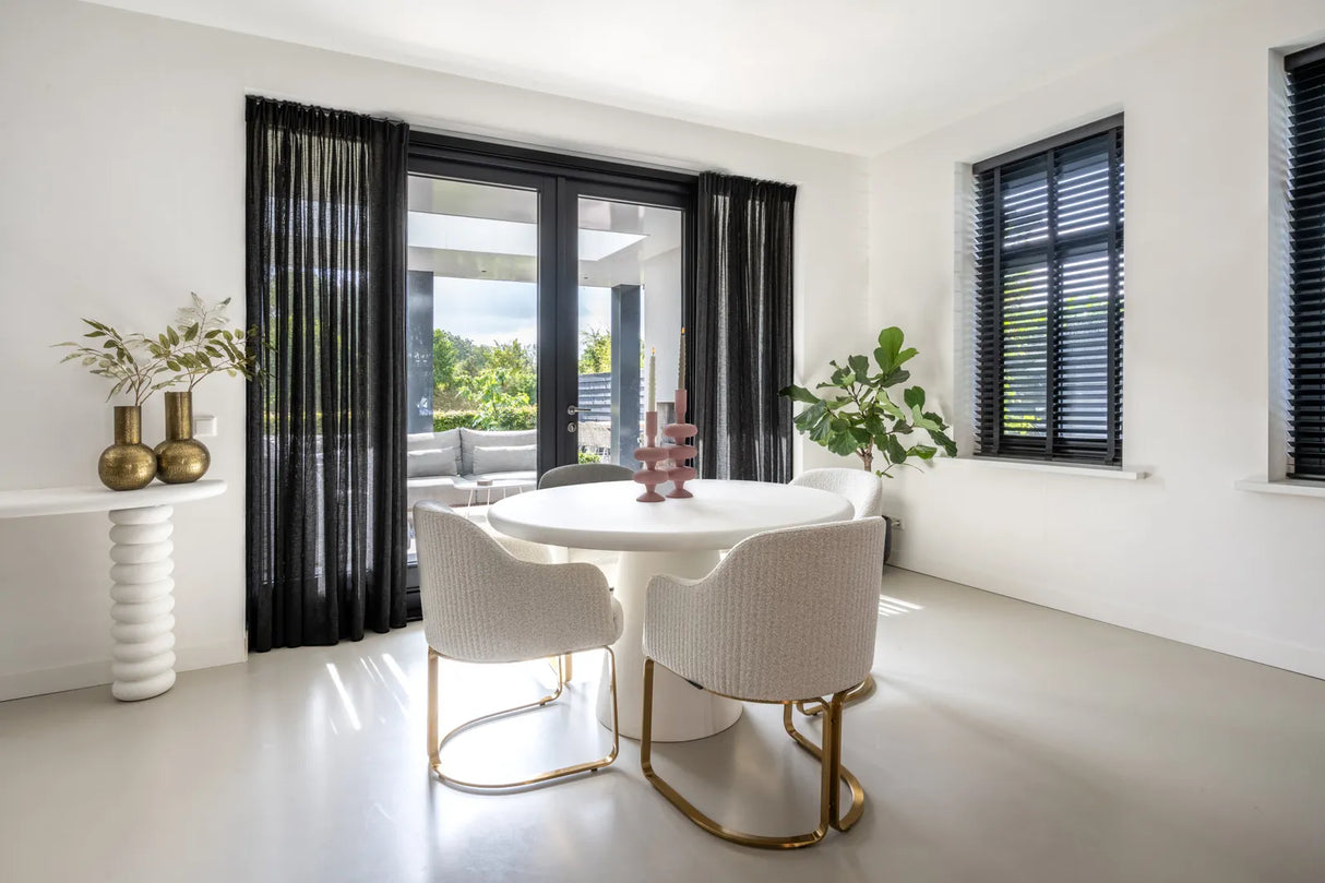 Esstisch Bloomstone in weiß, 130x130x76 cm von Richmond Interiors – Produktbild 3