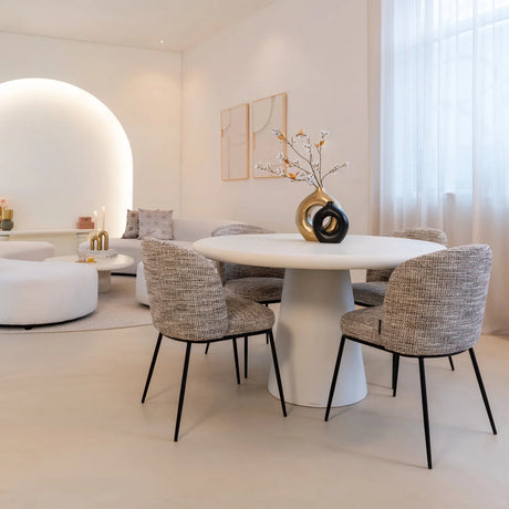 Esstisch Bloomstone in weiß, 130x130x76 cm von Richmond Interiors – Produktbild 6