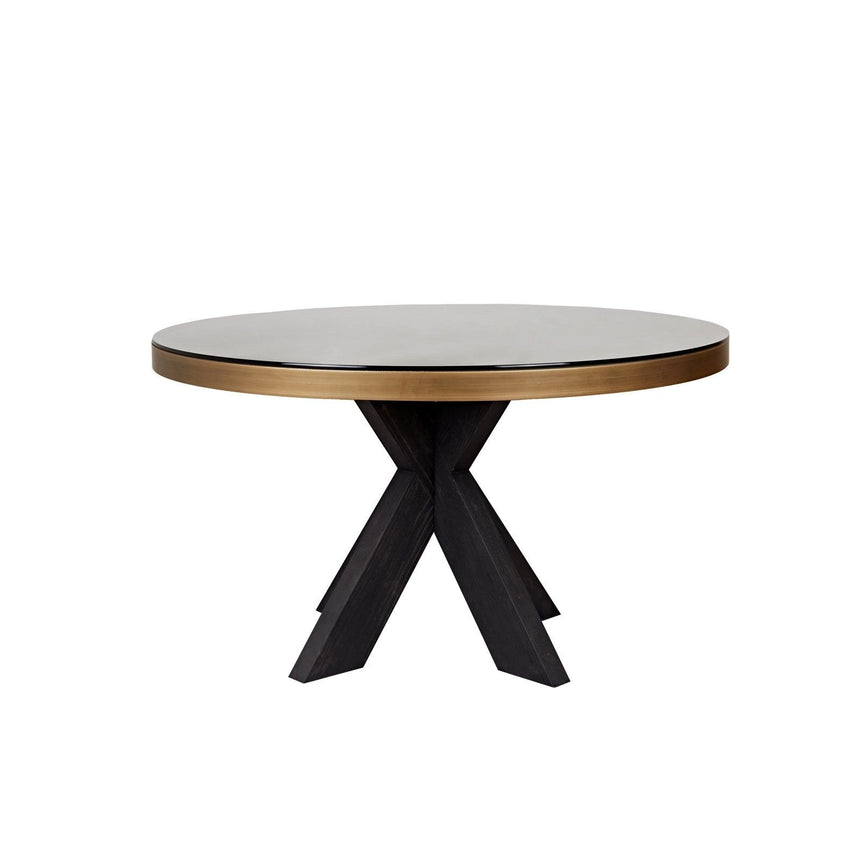 Esstisch Bloomville in brass shagreen, 140x140x76 cm von Richmond Interiors – Produktbild 1