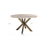 Esstisch Bottega aus Toronto-Marmor in Blush beige, 140x140x77 cm von Richmond Interiors – Produktbild 4