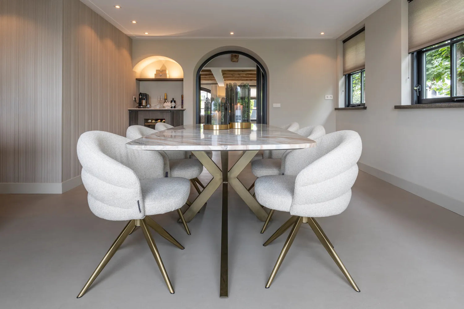 Esstisch Bottega aus Toronto-Marmor in Blush beige, 220x100x78 cm von Richmond Interiors – Produktbild 7