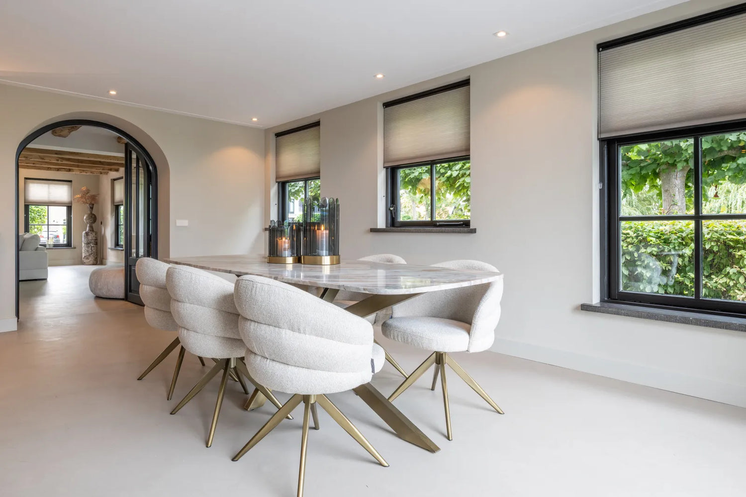 Esstisch Bottega aus Toronto-Marmor in Blush beige, 220x100x78 cm von Richmond Interiors – Produktbild 8
