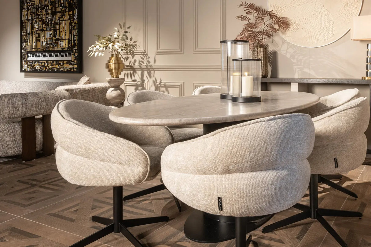 Esstisch Brodman aus Morchana-Marmor in weiß, 200x100x74,5 cm von Richmond Interiors – Bild 9