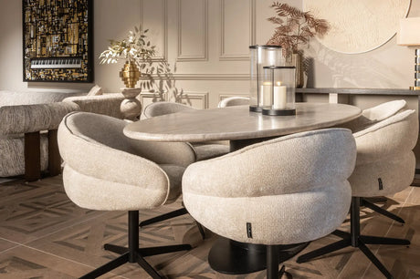 Esstisch Brodman aus Morchana-Marmor in weiß, 200x100x74,5 cm von Richmond Interiors – Bild 9