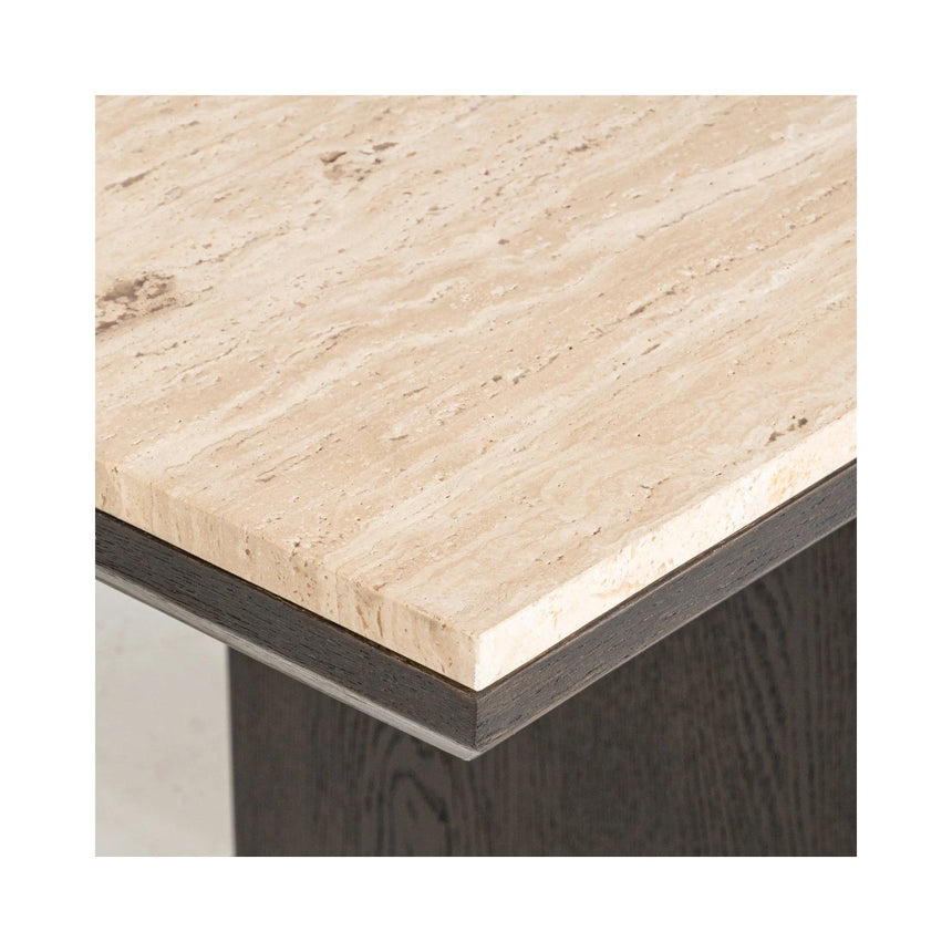 Esstisch Claremont aus Travertin und Eichenfurnier in beige, 230x100x76 cm von Richmond Interiors – Bild 5