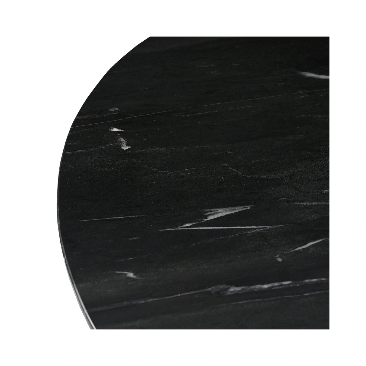 Esstisch Collada aus Marmor in schwarz/gold, 130x130x76 cm von Richmond Interiors – Produktbild 4