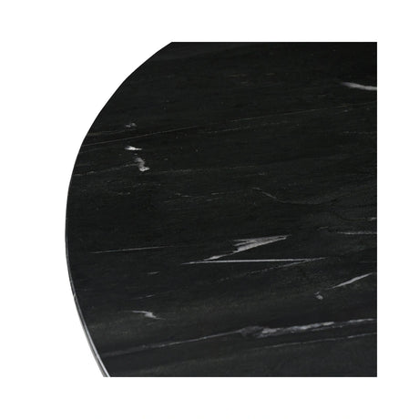 Esstisch Collada aus Marmor in schwarz/gold, 130x130x76 cm von Richmond Interiors – Produktbild 4