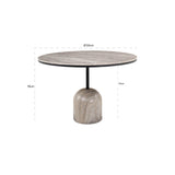 Esstisch Duncan aus Morchana-Marmor sandfarbend, 120x120x76 cm von Richmond Interiors – Bild 2