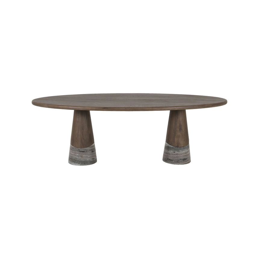 Esstisch Harper aus Eichenholz und Morchana-Marmor in rauchanthrazit, 230x110x76 cm von Richmond Interiors – Bild 3