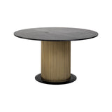 Esstisch Ironville aus Marmor in schwarz/gold, 140x140x76 cm von Richmond Interiors – Produktbild 1