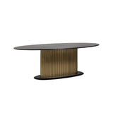 Esstisch Ironville aus Marmor in schwarz/gold, 235x110x76 cm von Richmond Interiors – Produktbild 1