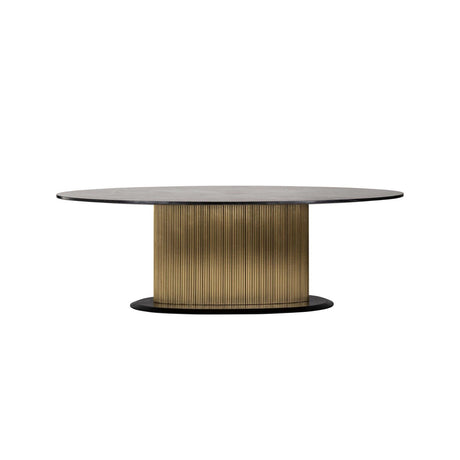 Esstisch Ironville aus Marmor in schwarz/gold, 235x110x76 cm von Richmond Interiors – Produktbild 3