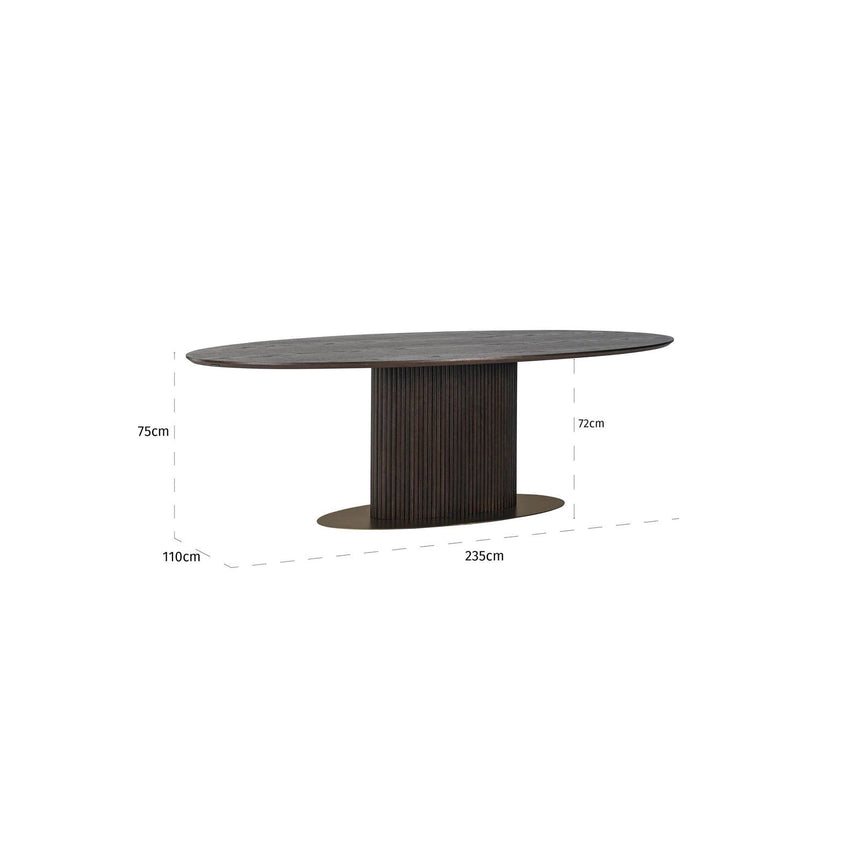 Esstisch Luxor aus Eiche in braun, 235x110x75 cm von Richmond Interiors – Bild 2