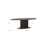 Esstisch Luxor aus Eiche in braun, 300x120x75 cm von Richmond Interiors – Produktbild 2