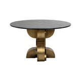 Esstisch Maddox mit Black-Marine-Marmor in schwarz/gold, 130x130x76 cm von Richmond Interiors – Bild 3
