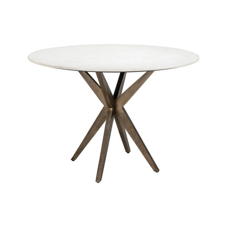 Esstisch Maisy aus Marmor in weiß, 114x114x76 cm von Richmond Interiors – Produktbild 1