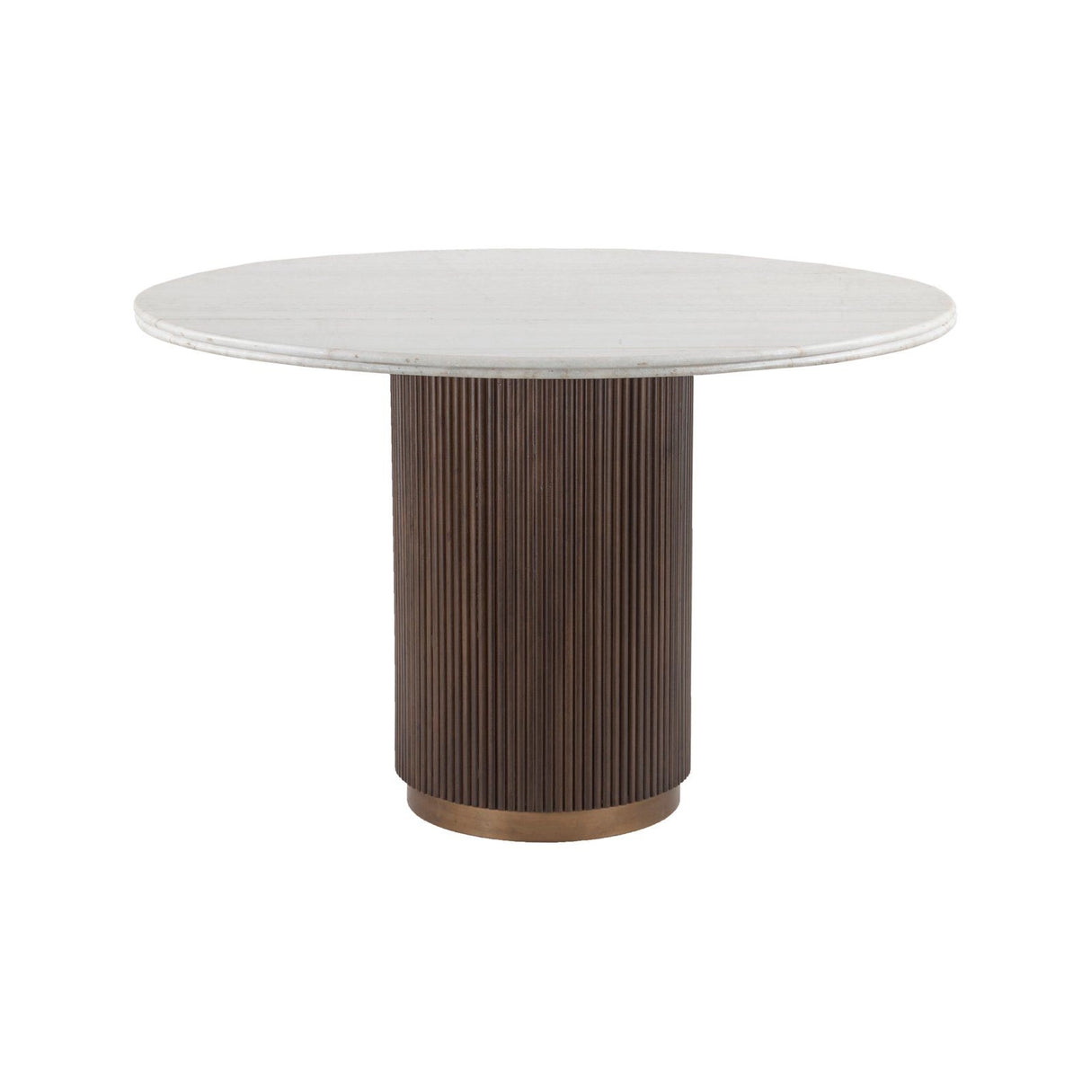 Esstisch Mayfield aus Marmor in weiß/braun, 120x120x76 cm von Richmond Interiors – Produktbild 1