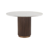 Esstisch Mayfield aus Marmor in weiß/braun, 120x120x76 cm von Richmond Interiors – Produktbild 1