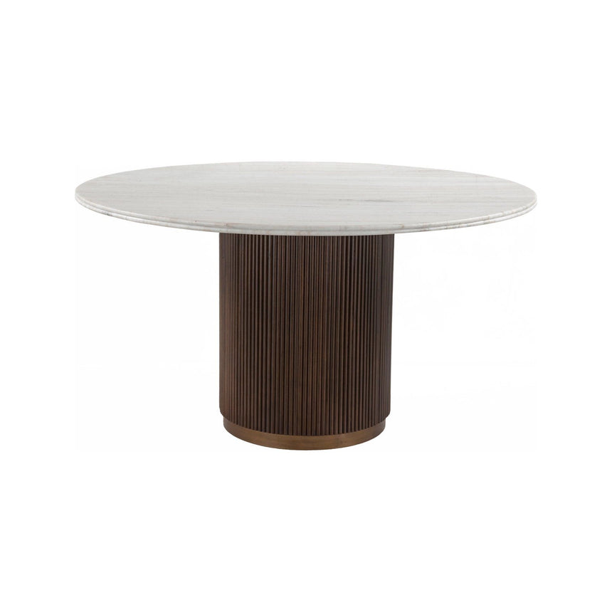 Esstisch Mayfield aus Marmor in weiß/braun, 140x140x76 cm von Richmond Interiors – Produktbild 1