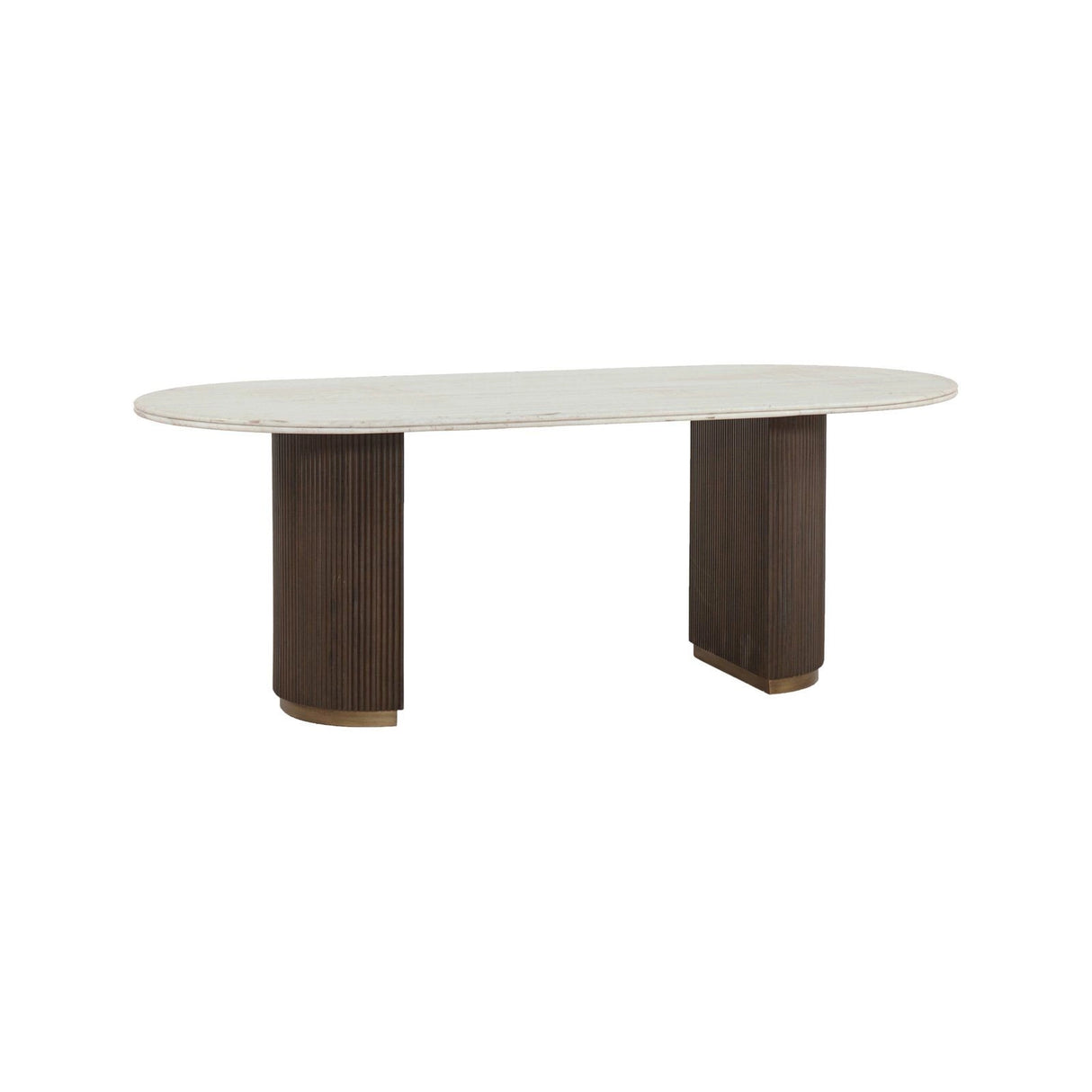 Esstisch Mayfield aus Marmor in weiß/braun, 210x100x76 cm von Richmond Interiors – Produktbild 1