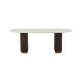 Esstisch Mayfield aus Marmor in weiß/braun, 210x100x76 cm von Richmond Interiors – Produktbild 2