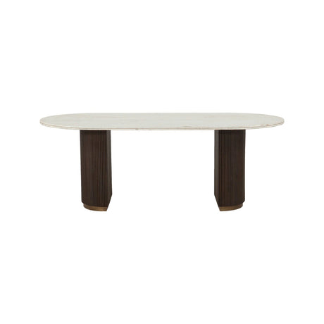 Esstisch Mayfield aus Marmor in weiß/braun, 210x100x76 cm von Richmond Interiors – Produktbild 2