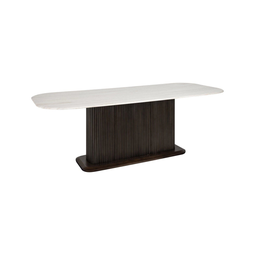 Esstisch Mayfield aus Marmor in weiß/braun, 230x100x76 cm von Richmond Interiors – Produktbild 1