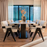 Esstisch Mayfield aus Marmor in weiß/braun, 230x100x76 cm von Richmond Interiors – Produktbild 10