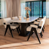 Esstisch Mayfield aus Marmor in weiß/braun, 230x100x76 cm von Richmond Interiors – Produktbild 9