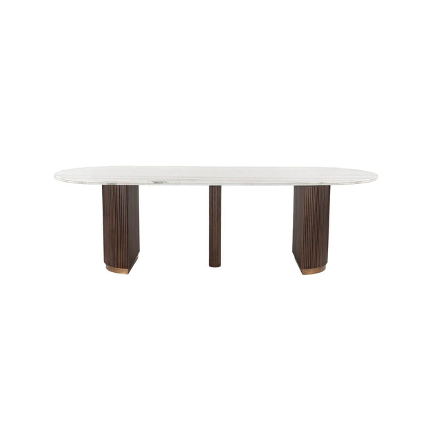 Esstisch Mayfield aus Marmor in weiß/braun, 250x100x76 cm von Richmond Interiors – Produktbild 2