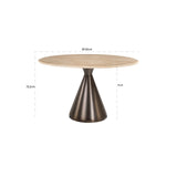 Esstisch Montgommery aus Agglo-Marmor in beige, 130x130x76 cm von Richmond Interiors – Produktbild 2