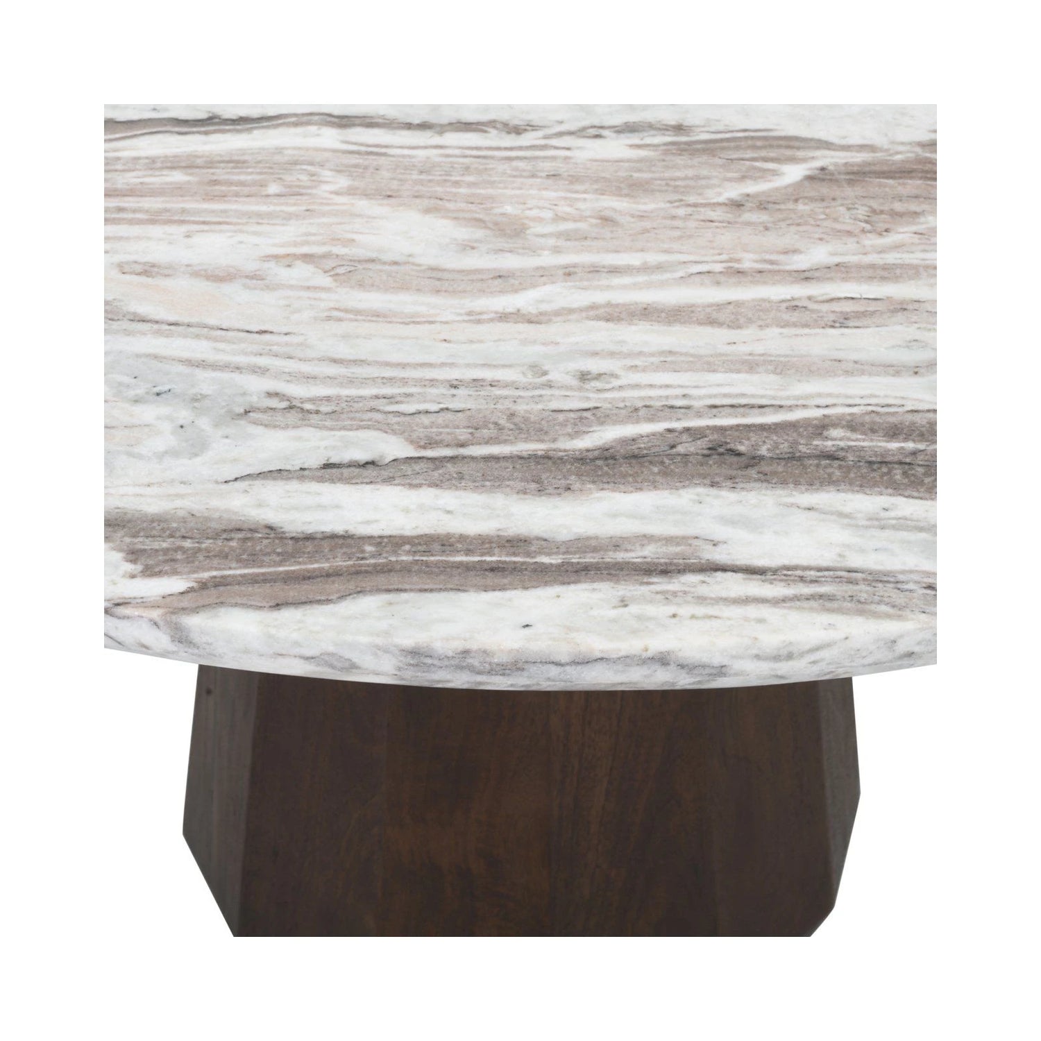 Esstisch Oberoy aus Toronto-Marmor in Blush beige, 130x130x77 cm von Richmond Interiors – Produktbild 5