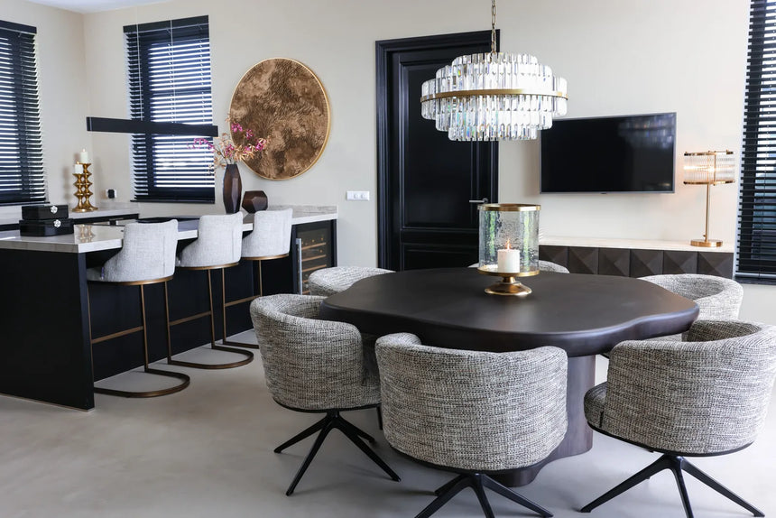 Esstisch Sherman aus Akazienholz in dunkelbraun, 150x150x76 cm von Richmond Interiors – Produktbild 6