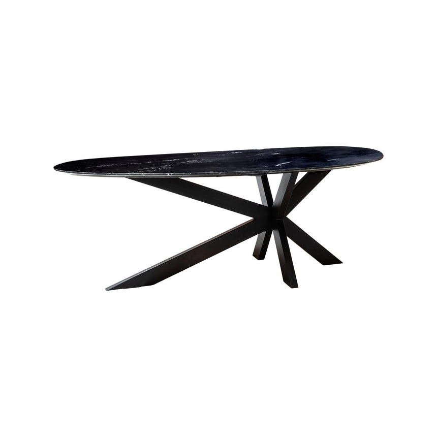 Esstisch Trocadero mit Indo-Marmor in schwarz, 220x100x75 cm von Richmond Interiors – Bild 1