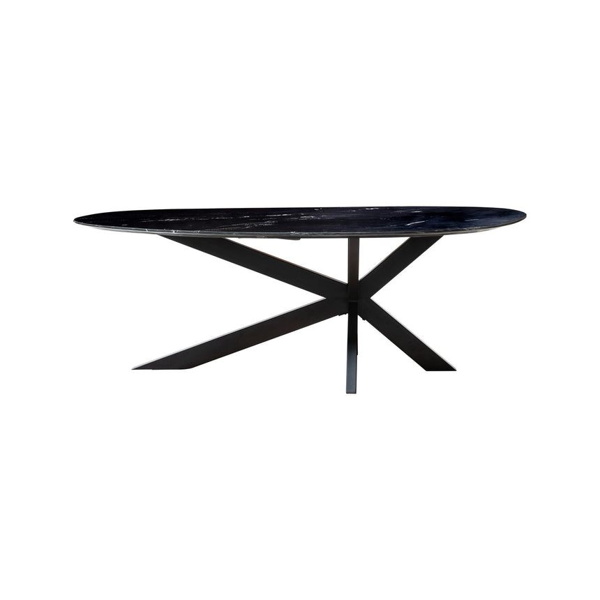 Esstisch Trocadero mit Indo-Marmor in schwarz, 220x100x75 cm von Richmond Interiors – Bild 4
