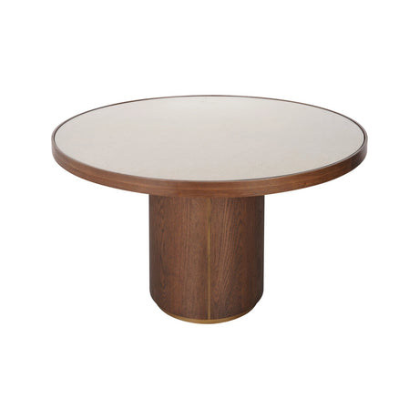Esstisch Willox in braun (mit Glas), 130x130x76 cm von Richmond Interiors – Produktbild 1