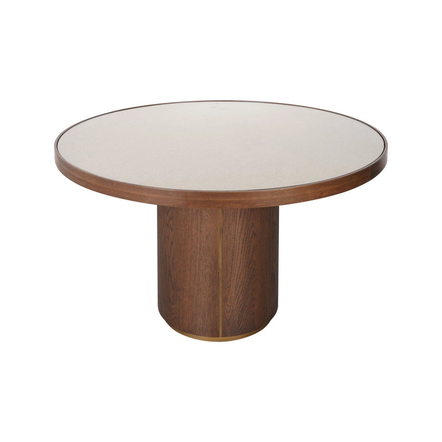 Esstisch Willox in braun (mit Glas), 130x130x76 cm von Richmond Interiors – Produktbild 1
