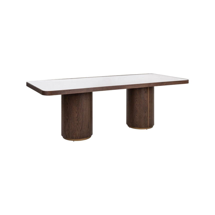 Esstisch Willox in braun (mit Glas), 235x100x76 cm von Richmond Interiors – Produktbild 1