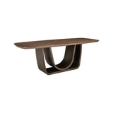Esstisch Windsor in walnuss mit Messinggestell, 230x100x75 cm von Richmond Interiors – Bild 1