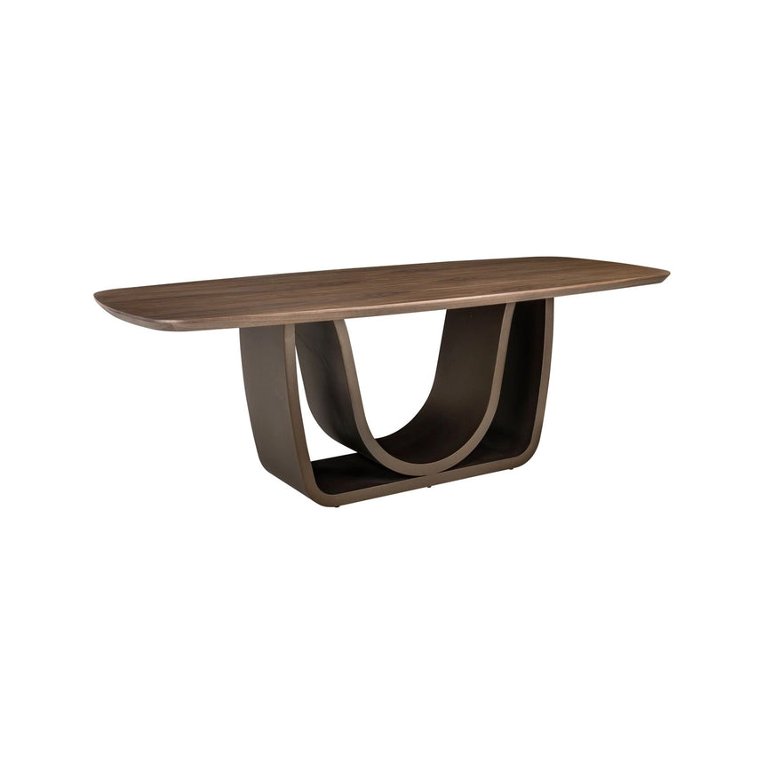 Esstisch Windsor in walnuss mit Messinggestell, 230x100x75 cm von Richmond Interiors – Bild 1