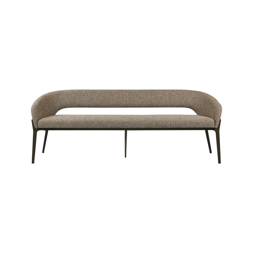 Esszimmerbank Kenzi in brown tweed, 210x55x79 cm von Richmond Interiors – Bild 2