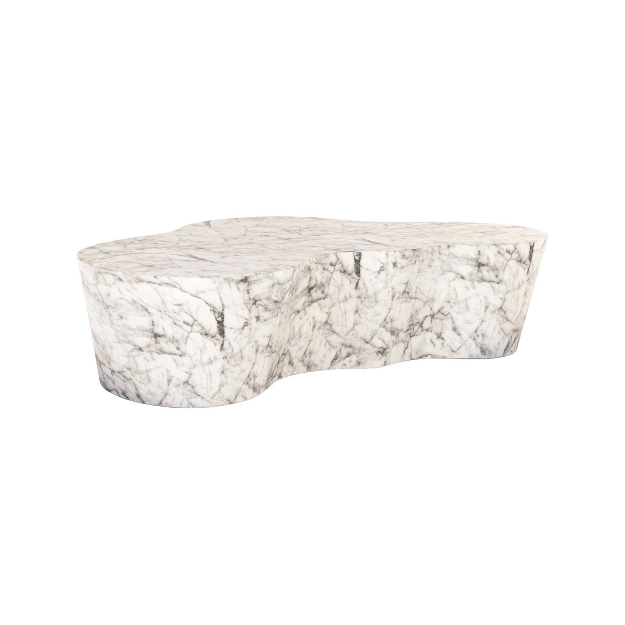 Gartencouchtisch Rockyard mit Marmorlook in weiß, 151x92x37 cm von Richmond Interiors – Bild 1