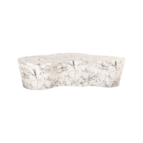 Gartencouchtisch Rockyard mit Marmorlook in weiß, 151x92x37 cm von Richmond Interiors – Bild 2