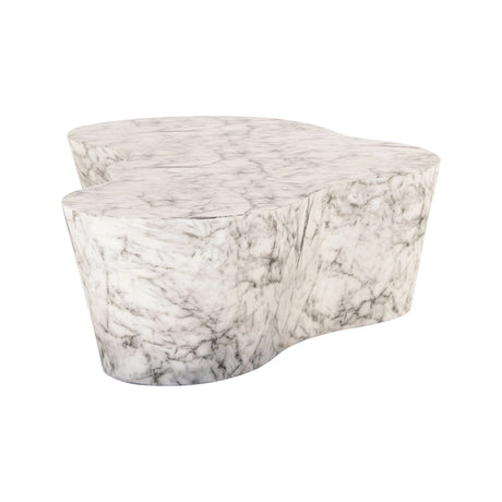 Gartencouchtisch Rockyard mit Marmorlook in weiß, 151x92x37 cm von Richmond Interiors – Bild 3